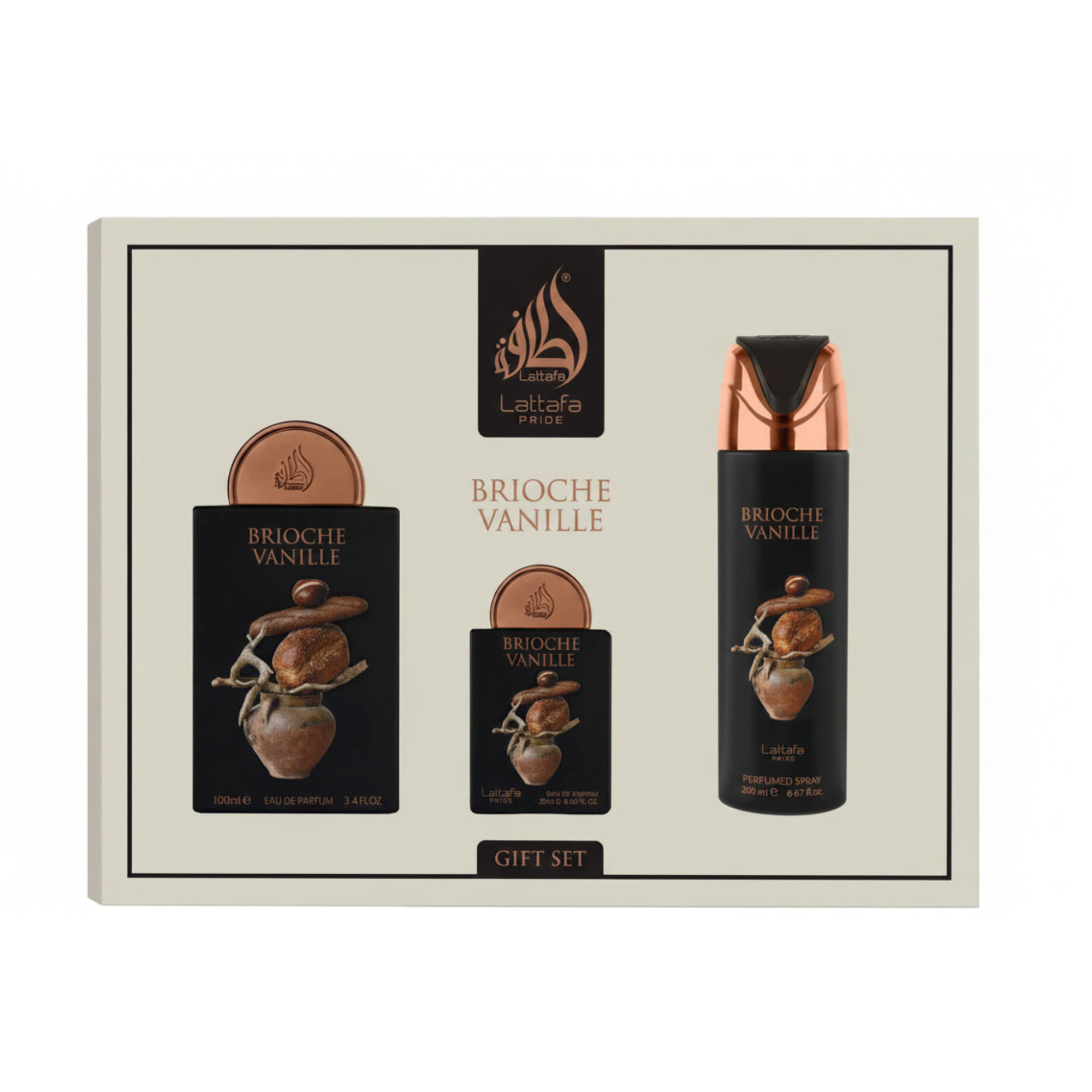 Lattafa Pride Brioche Vanille EDP 100ml + EDP 20ml + DEO VAPO 200ml
