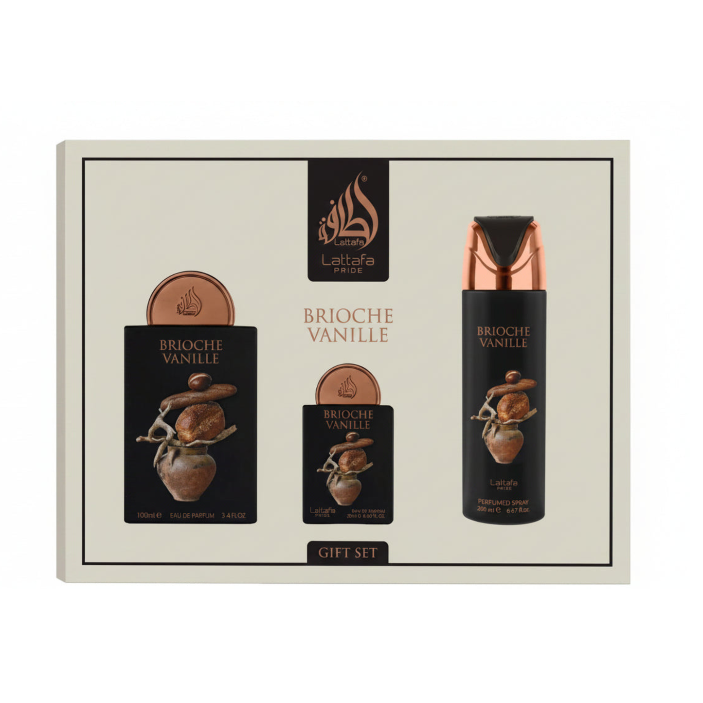 Lattafa Pride Brioche Vanille EDP 100ml + EDP 20ml + DEO VAPO 200ml
